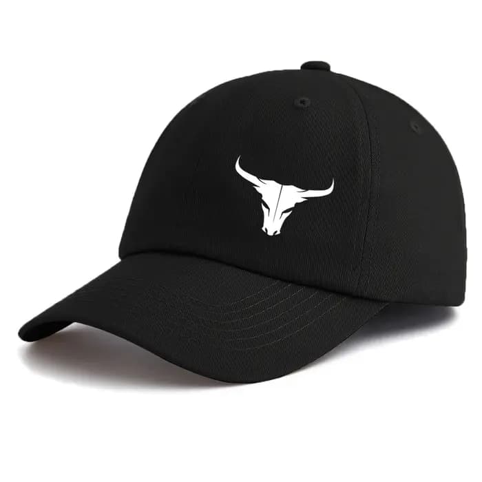 Casquette de Baseball imprimée BULL HORN pour adultes, chapeau de papa réglable et doux de Style rét