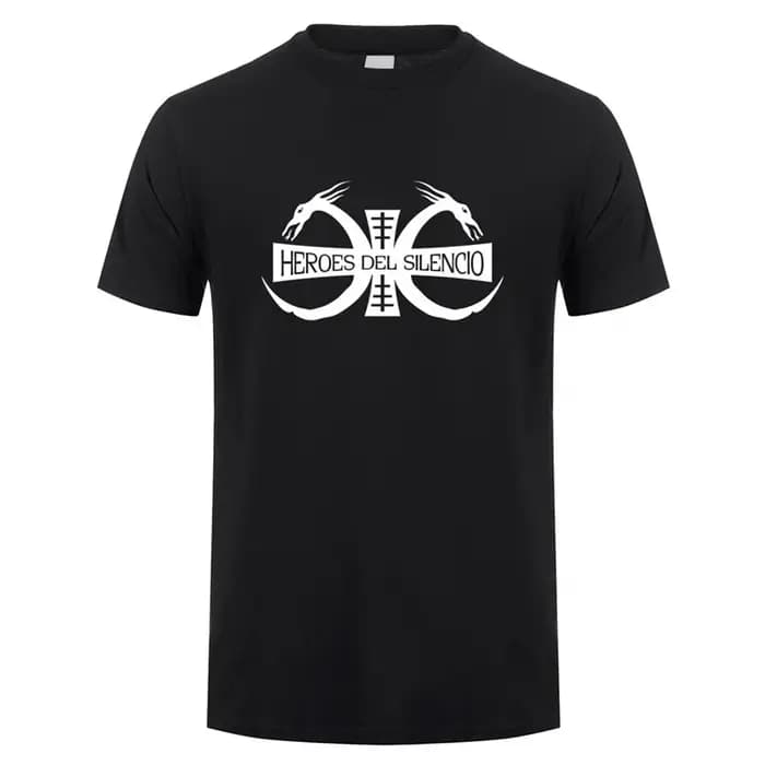 Heroes Del Silencio Rock Band Logo T-Shirts à manches courtes coton décontracté Mans Hip Hop t-shirt LH-266