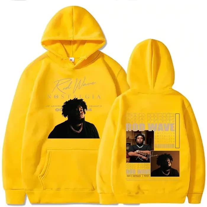 Sweat à capuche imprimé Hip Hop Nostalgique Tendance 2025 Rod Wave Tour – Pull Unisexe pour Fans – Cadeau de Luxe