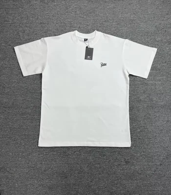 T-shirt PATTA de haute qualité avec photo réelle, style couple homme-femme, imprimé lettres Patta, e