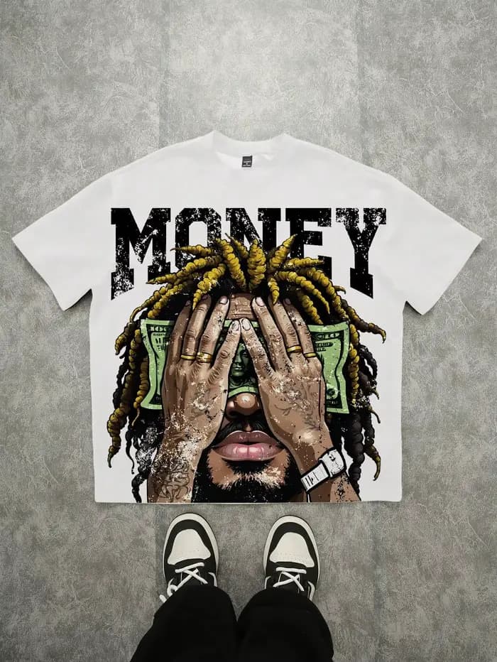 Le nouveau t-shirt pour homme pour l'été 2025 présente un motif imprimé lettres décontracté