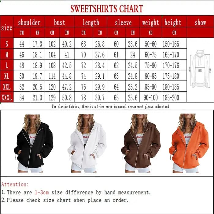 Sweat à capuche à fermeture éclair pour femmes