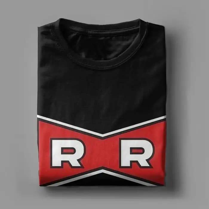 Logo Anime t-shirt pour hommes femmes coton nouveauté T-Shirts col rond ruban rouge armée