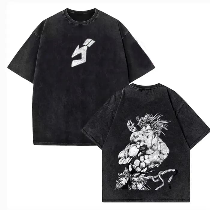 T-shirt Anime JoJo's Bizarre Adventure pour hommes, vêtements à manches courtes, t-shirt en coton la