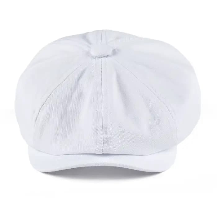 BOTVELA casquette gavroche hommes blanc sergé coton chapeau femmes boulanger garçon casquettes rétro grand casque
