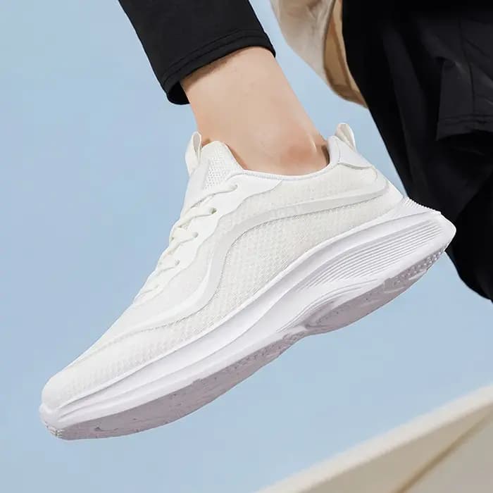 Baskets blanches de grande taille pour hommes