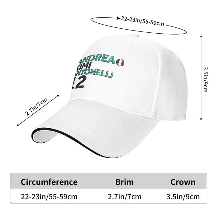 Casquette de baseball Andrea Kimi Antonelli pour homme adulte