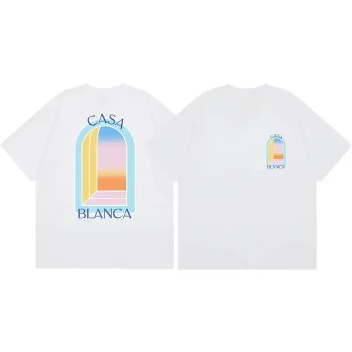 T-shirt unisexe décontracté à imprimé Casa Blanca