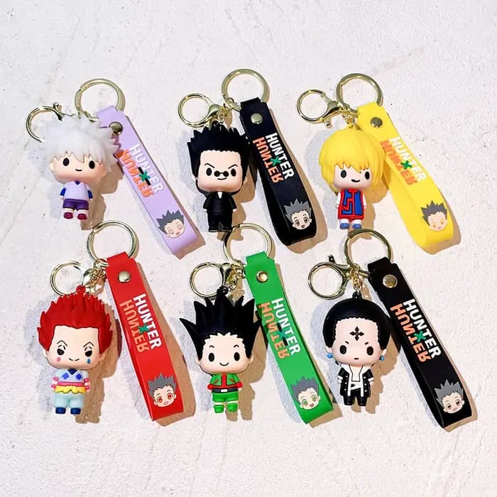 HUNTER X HUNTER Figure porte-clés Anime dessin animé GON · FREECSS poupée pendentif porte-clés voiture porte-clés accessoires bijoux enfants jouet cadeaux