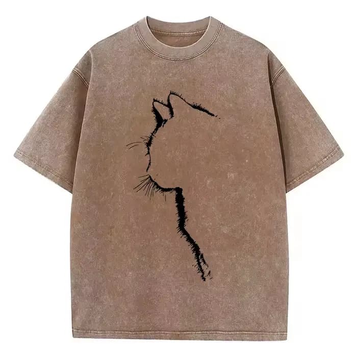 T-shirt vintage délavé 100% coton