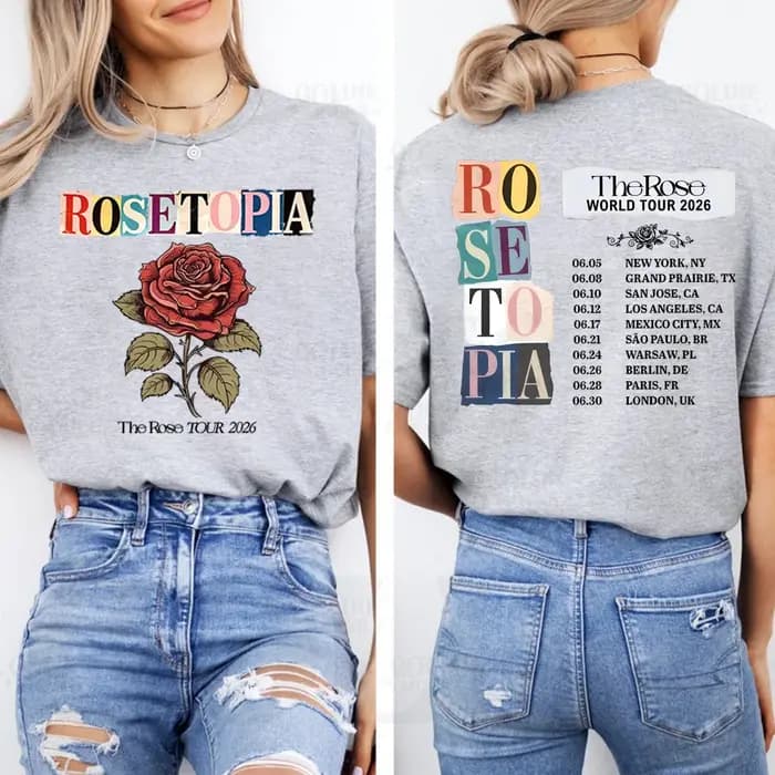 T-shirt K-pop The Rose avec impression double face