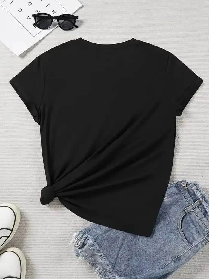 T-shirt à manches courtes avec motif de chapeau tricoté