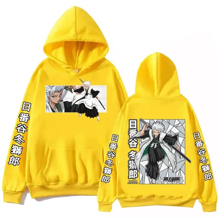 Bleach Hitsugaya Toshiro Anime sweats à capuche Harajuku Hip Hop hauts pullover dessin