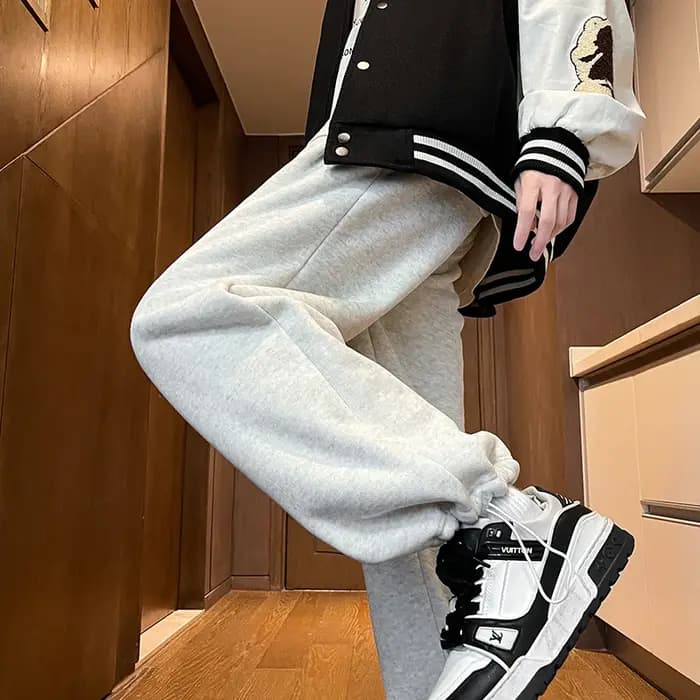 Pantalon de jogging en polaire pour homme hiver 2026