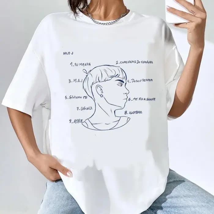 Milo j chemise femme Y2k graphique confortable numérique années 2000 Grunge t-shirt