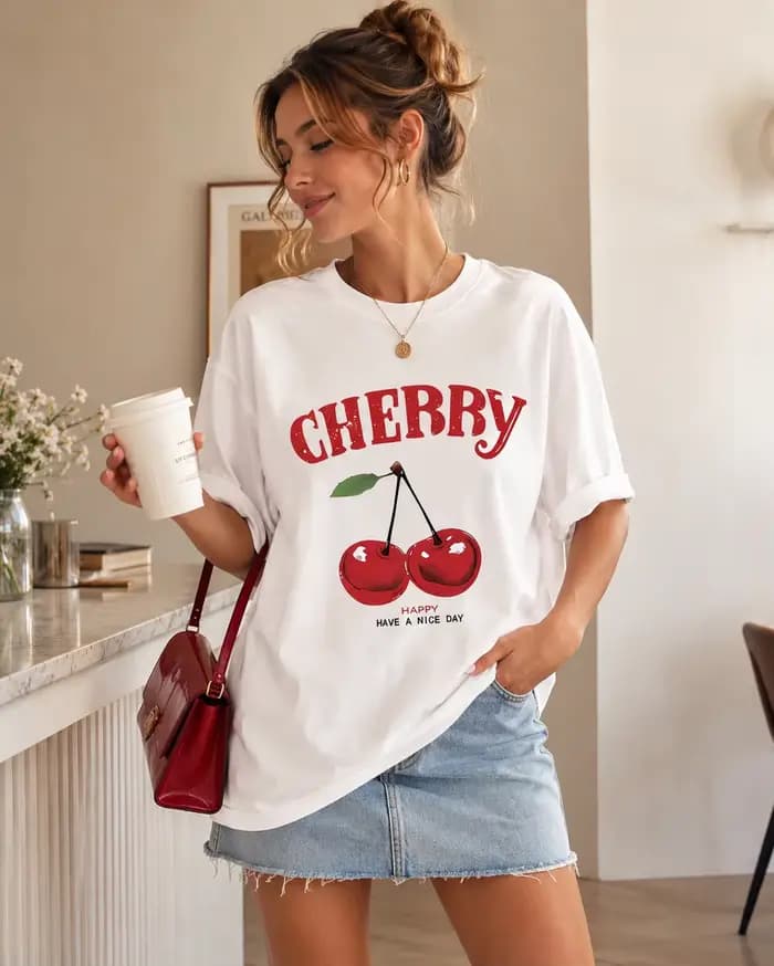 T-shirt Streetwear d'été pour femme