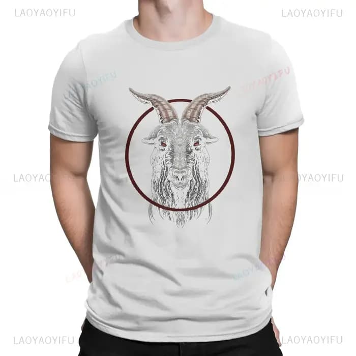 Symbole occulte T-Shirt Baphomet graphique satanique Streetwear hommes femmes vêtements gothiques nouveauté Lucifer