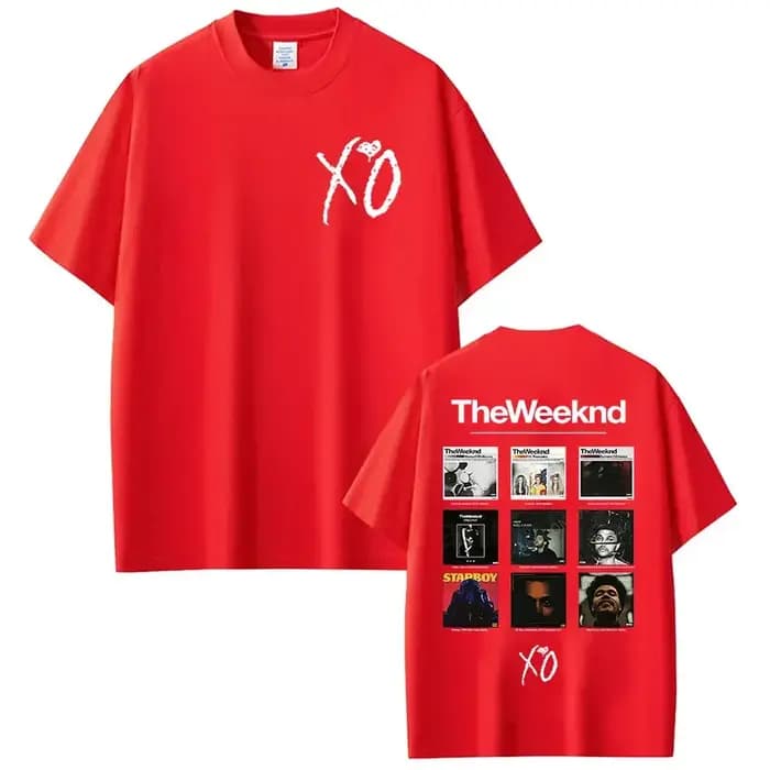 Rappeur The Weeknd Xo Album 2025 t-shirts graphiques femmes hommes Hip Hop T-shirt unisexe mode Harajuku Kawaii