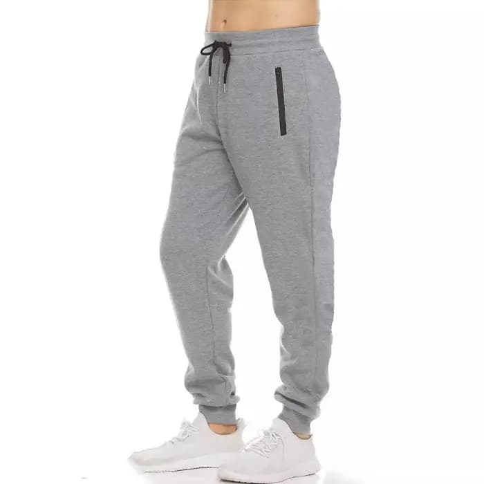Pantalon cargo monochrome avec poches zippées pour hommes