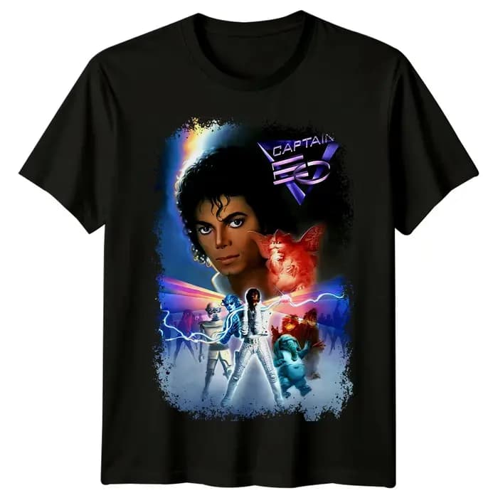 T-shirt inspiré de l'affiche du film Captain EO (1986), rétro années 80, unisexe, streetwear, T-shir