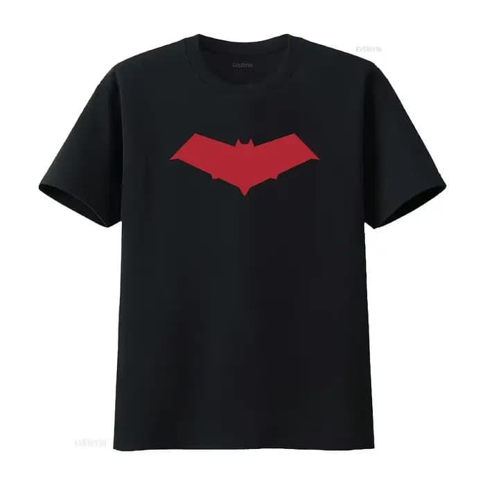 T-shirt unisexe Red Hood Symbol Jason Todd noir vintage délavé pour homme