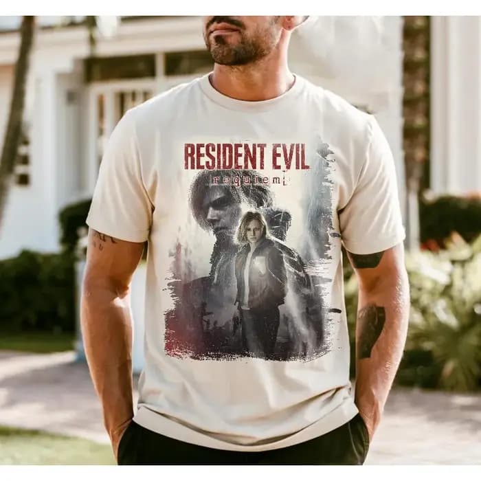 T-shirt rétro Resident Evil Requiem 2026