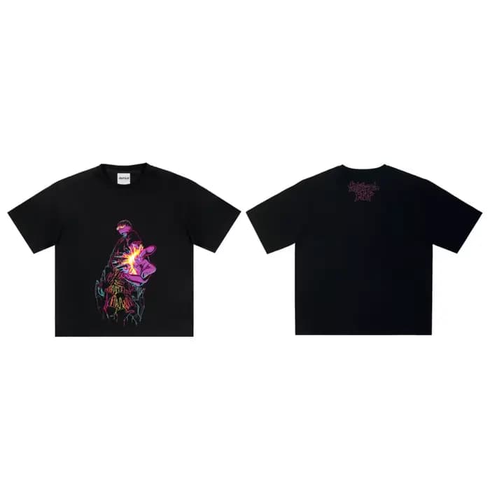 T-shirt à manches courtes pour hommes, Streetwear surdimensionné, imprimé graphique de dessin animé