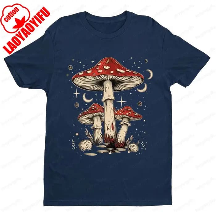 Rétro Hippie champignons T-shirt Nature