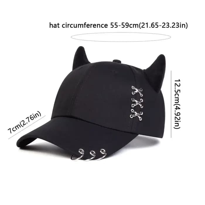 Casquettes de Baseball réglables décontractées corne de vache casquette de canard de rue en plein air anneaux en métal chapeau de protection solaire unisexe