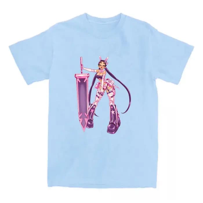 Paloma Mami T-shirt à manches courtes été coton t-shirts mode chanteur impression graphique