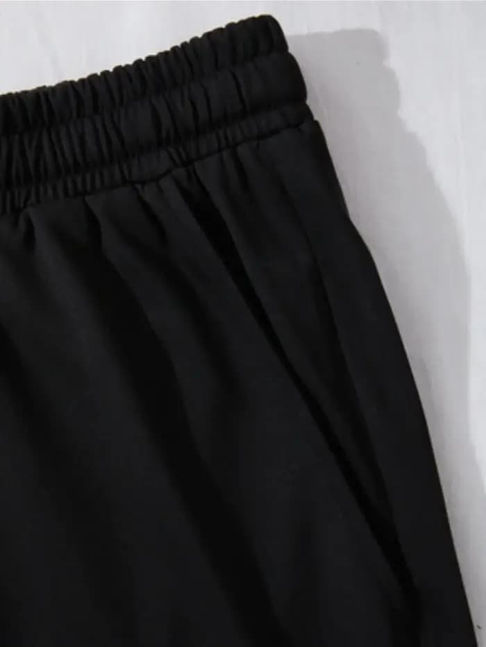 Shorts décontractés américains pour hommes, coupe ample, taille élastique avec cordon de serrage, ad