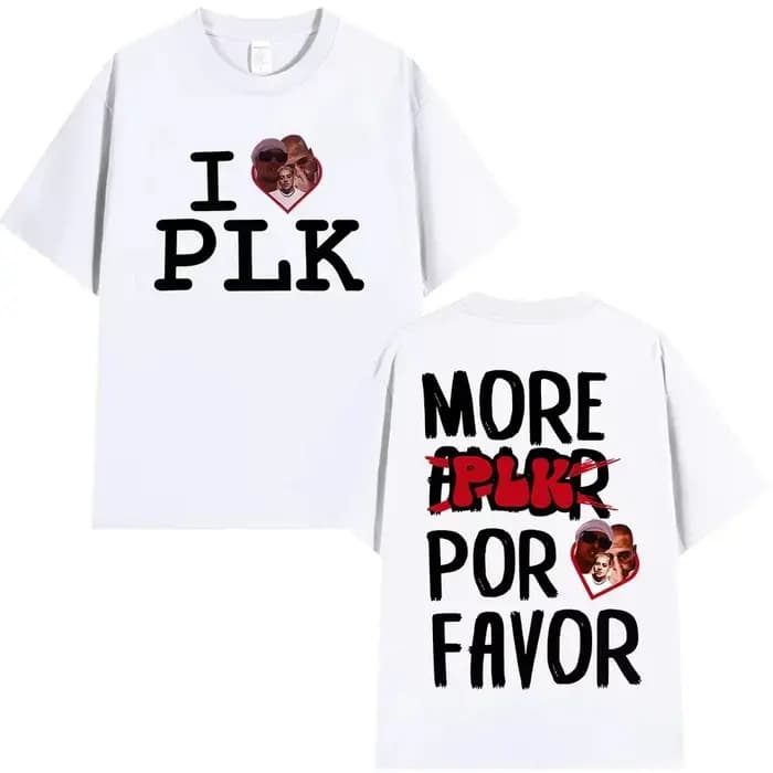 T-shirt Rapper I Love Plk pour hommes et femmes, vêtements à la mode, Vintage, Hip Hop, décontracté,