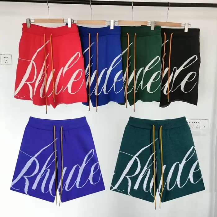 Shorts en laine Rhude décontractés streetwear pour hommes et femmes