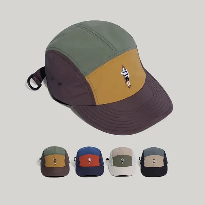 THE HOBOO Style japonais Vintage mince séchage rapide respirant 5 faces casquette de Baseball femmes été hommes Caron