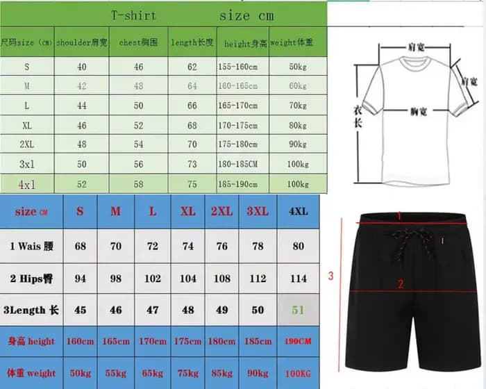Ensemble de vêtements de sport pour hommes