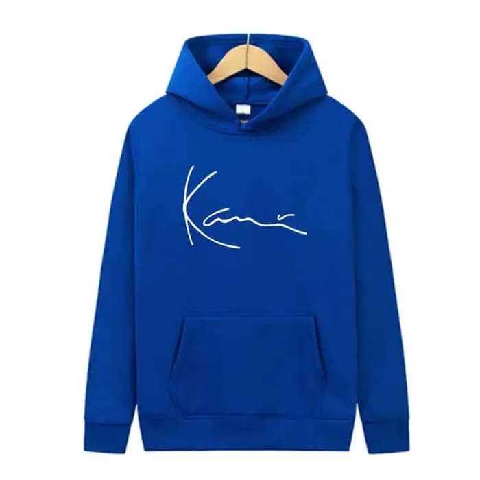 Hommes bleu blanc tendances de la mode sweat à capuche imprimé décontracté Streetwear sport Jogging