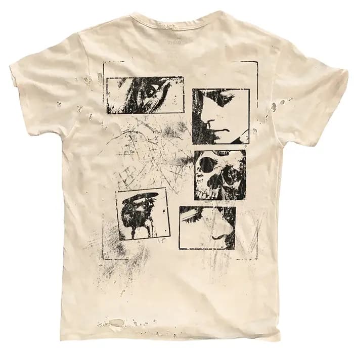 Graffiti déchiré hommes t-shirts Punk Harajuku Streetwear