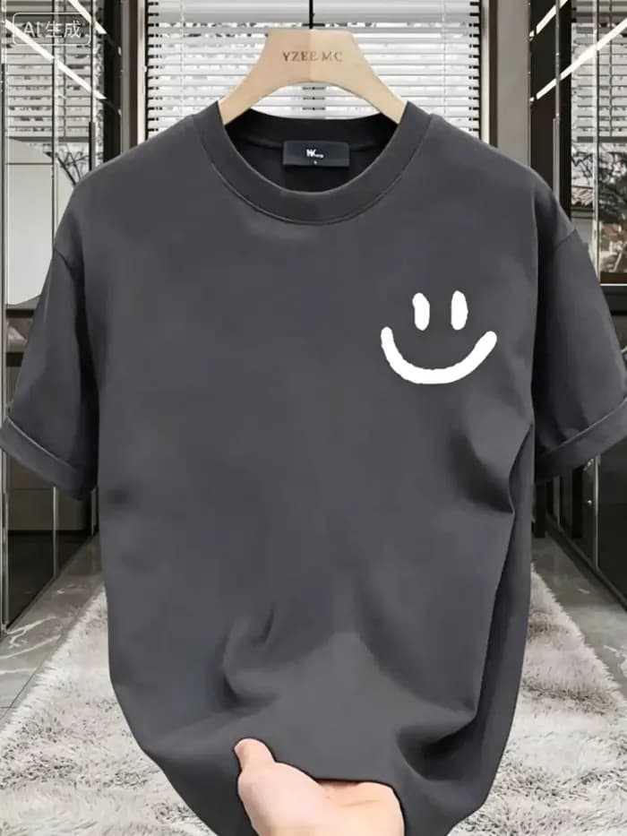 T-shirt imprimé pour homme - 100% coton