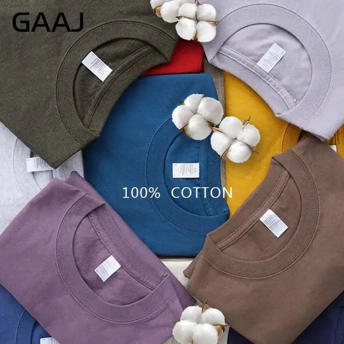 T-shirt uni à manches courtes pour hommes et femmes