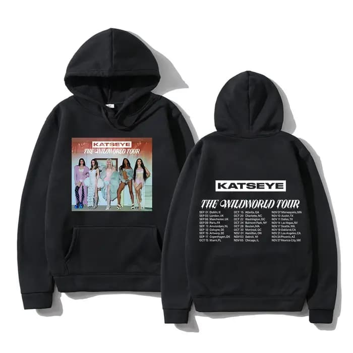 KATSEYE THE WILDWORLD TOUR 2026 Hoodie PINKY UP 2 Album Sweat-shirt vintage pour femme