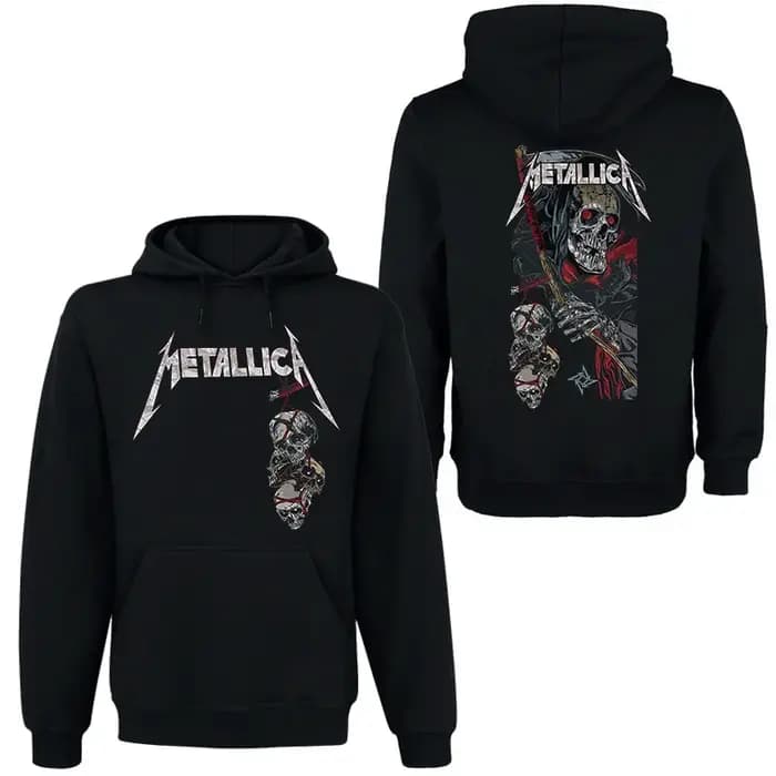 METALLICA Band Rock Dark Wind Sweat à capuche pour hommes Street Hip Hop Top Pull à capuche conforta