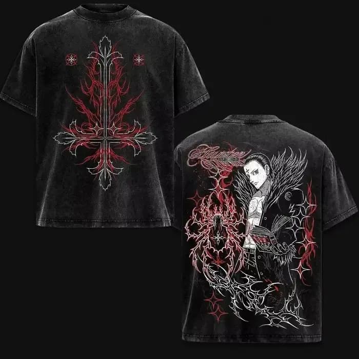 Hunter X Hunter Chrollo Vêtements pour femmes et hommes T-shirts à manches courtes pour femmes T-shirt en coton lavé Harajuku 2026 T-shirt d'été