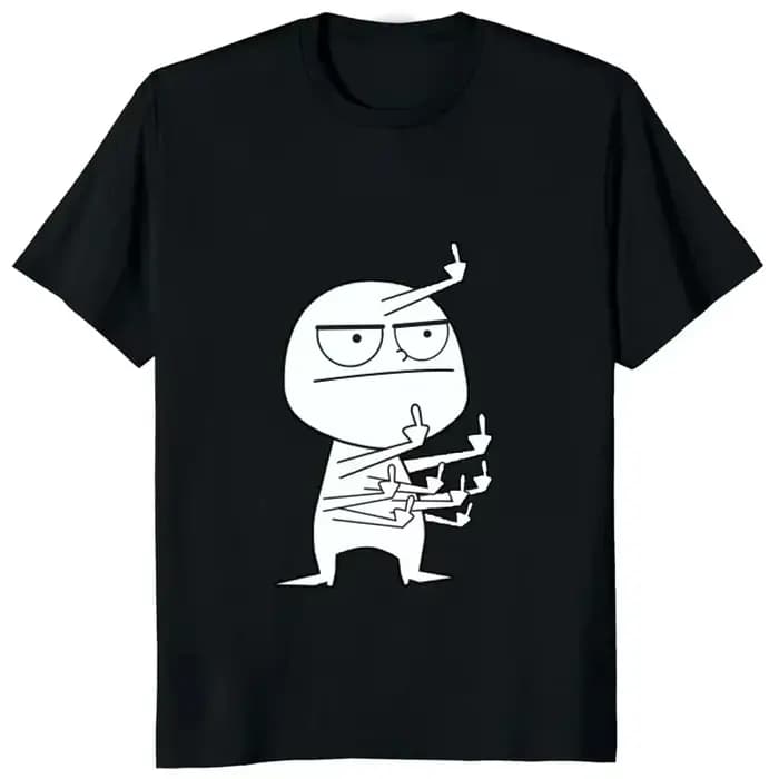 Dito moyen drôle Frenzy imprimer femmes T-Shirt décontracté mode Harajuku rue mignon Style