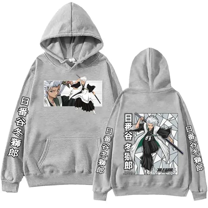 Bleach Hitsugaya Toshiro Anime sweats à capuche Harajuku Hip Hop hauts pullover dessin
