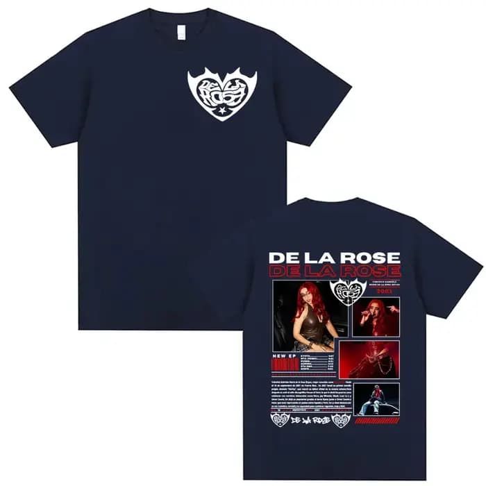 Chanteur De La Rose nouvel Album Tour graphique T-shirts hommes femmes haute rue Hip Hop Punk t-shirt décontracté 100%