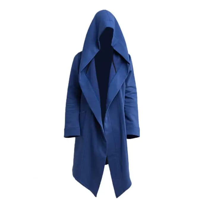 Hommes manteau gothique sweats à capuche robe noire Hip Hop