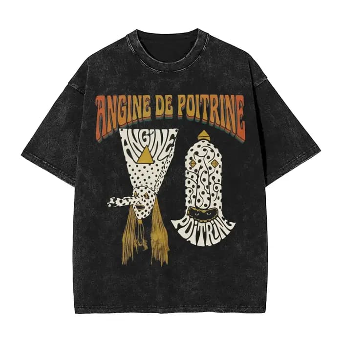 T-shirts unisexes imprimés groupe rock Angine De Poitrine