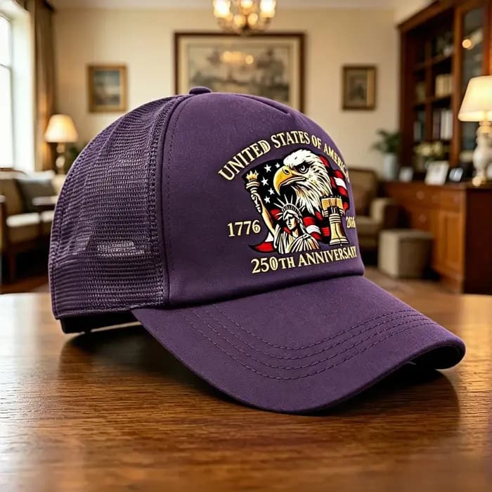 Casquette de baseball en maille avec imprimé aigle