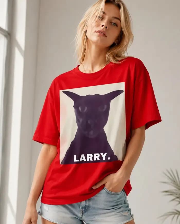 T-shirt Evil Larry Cat pour femme