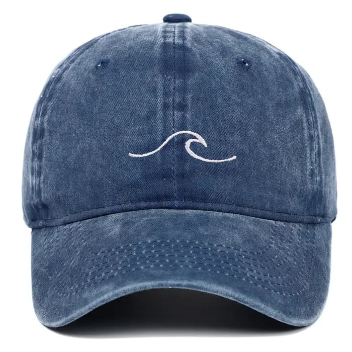 Nouvelle Casquette de Baseball Brodé Tendance 2026 à Motif Vague Ondulée